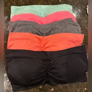 Women’s One Size Colorful Bandeau Tops (Set of 5)
